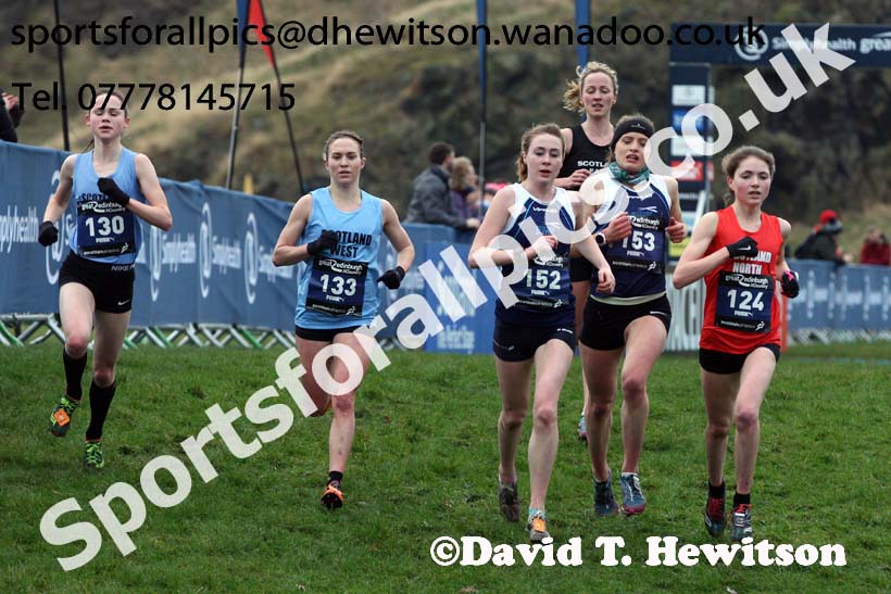 Senior and junior womens Inter-District, 2017 Great Edinburgh Cross Country. Photo: David T. Hewitson/Sports for All PIcs